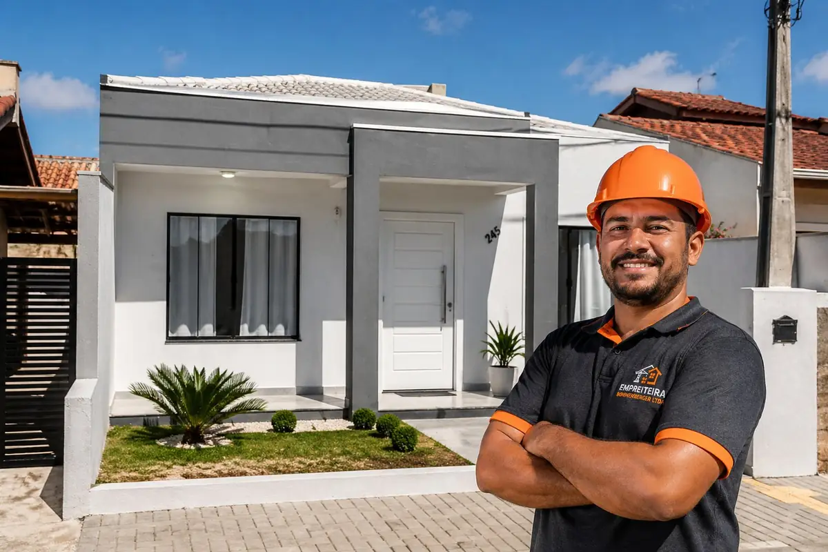 Construção residencial entregue pela Empreiteira Bohnenberger